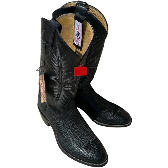 Tony Lama | Shoes | 25 Nwt Tony Lama Mens Black Bullhide  display picture 1